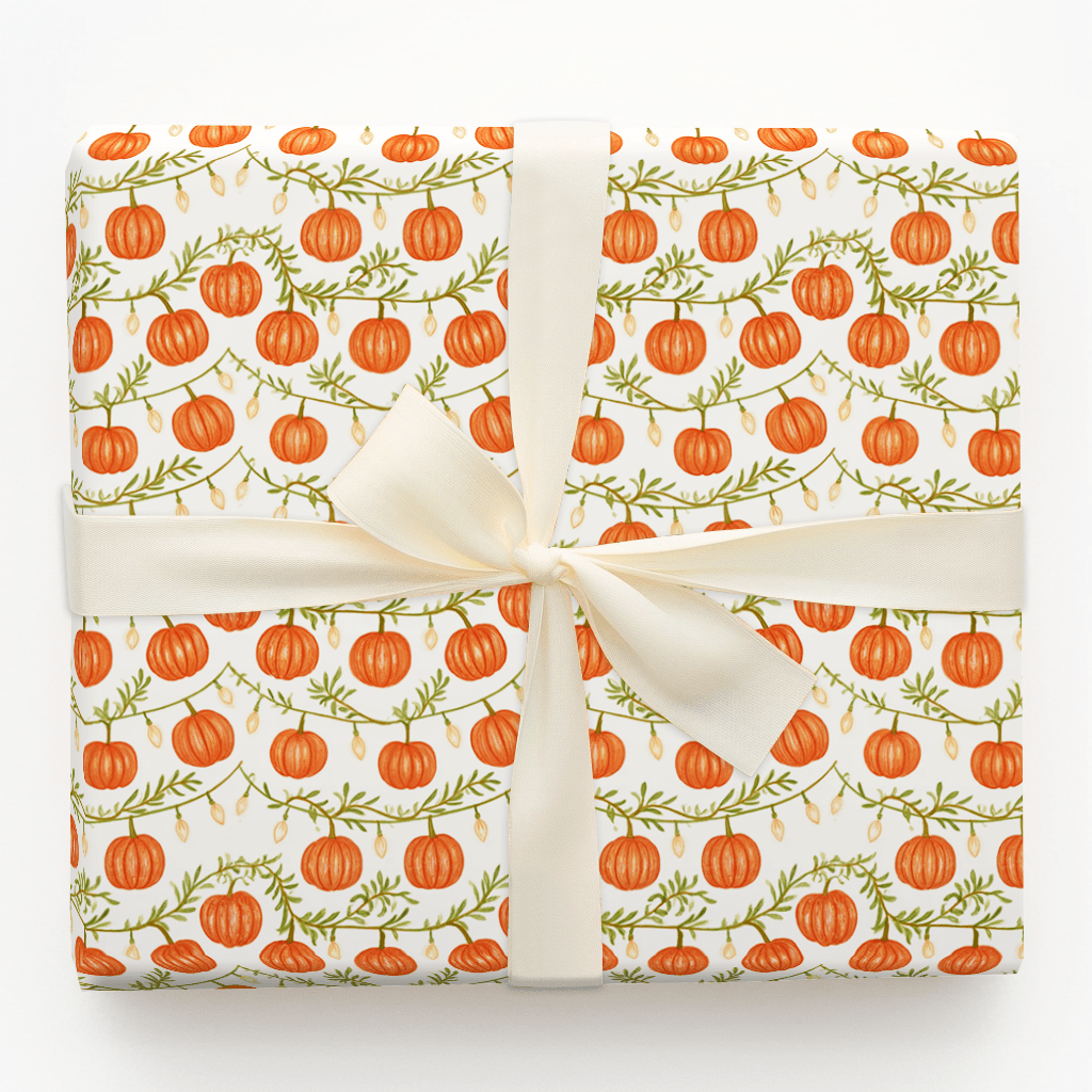 Lit Up Pumpkins - Wrapping Paper - Aspen & Arlo