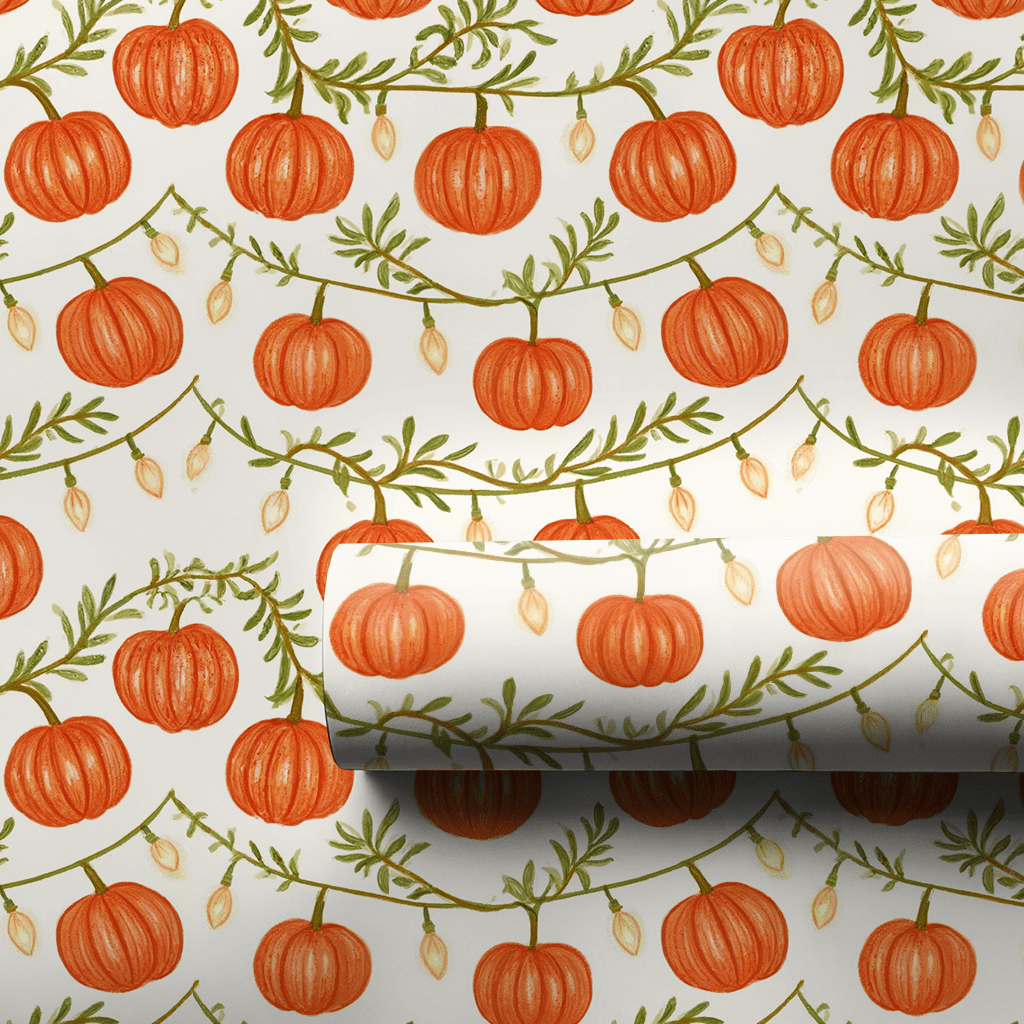 Lit Up Pumpkins - Wrapping Paper - Aspen & Arlo