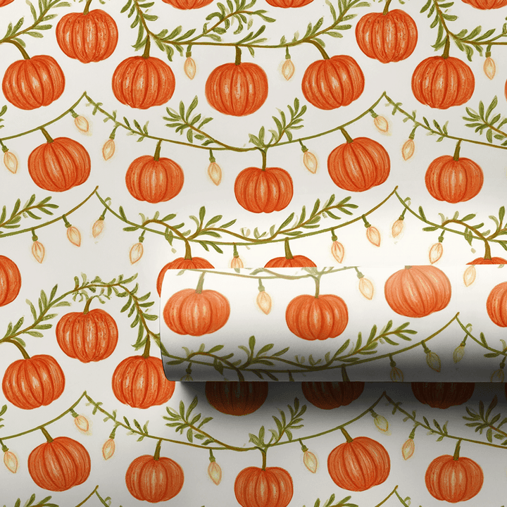 Lit Up Pumpkins - Wrapping Paper - Aspen & Arlo
