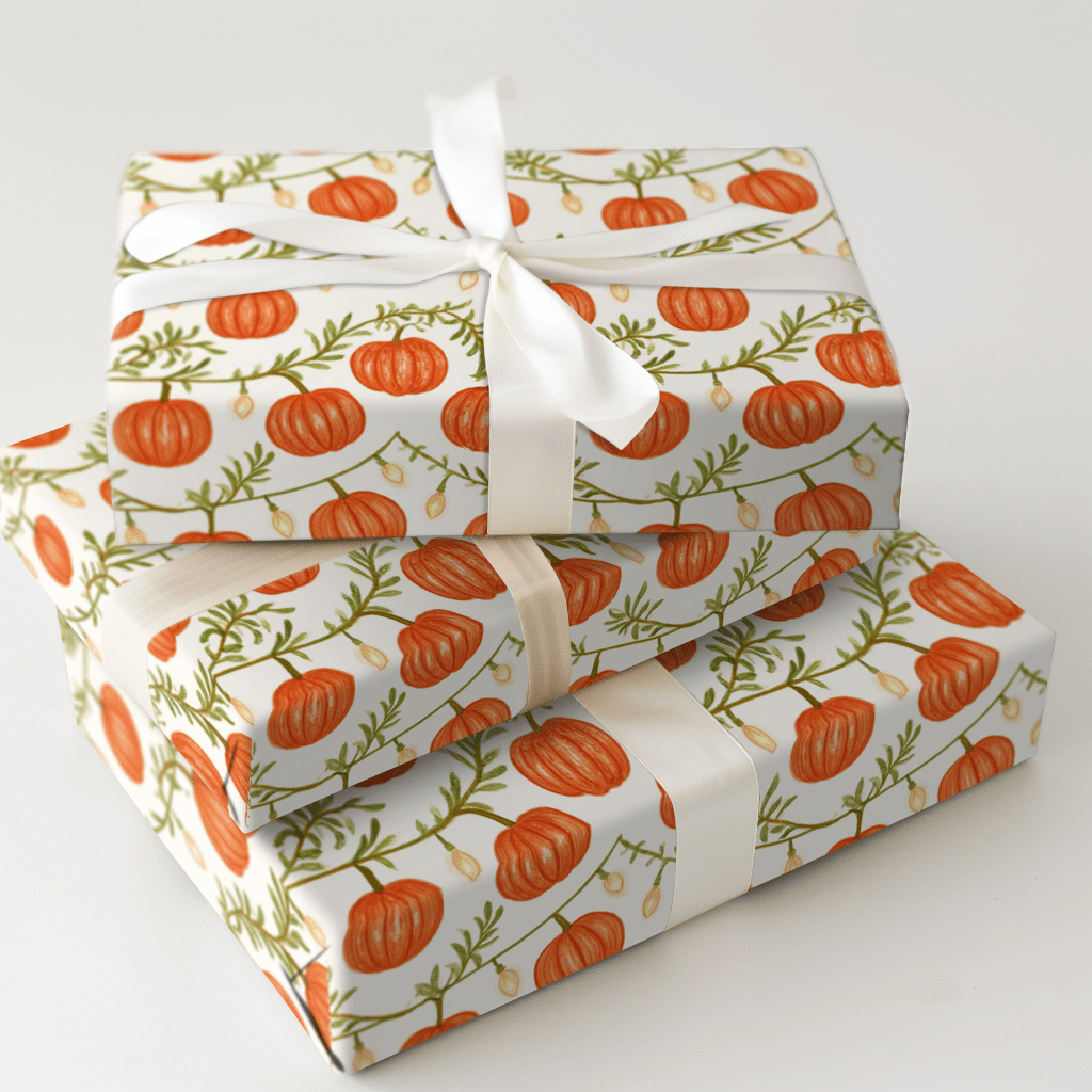 Lit Up Pumpkins - Wrapping Paper - Aspen & Arlo