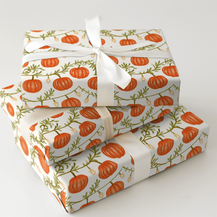 Lit Up Pumpkins - Wrapping Paper - Aspen & Arlo