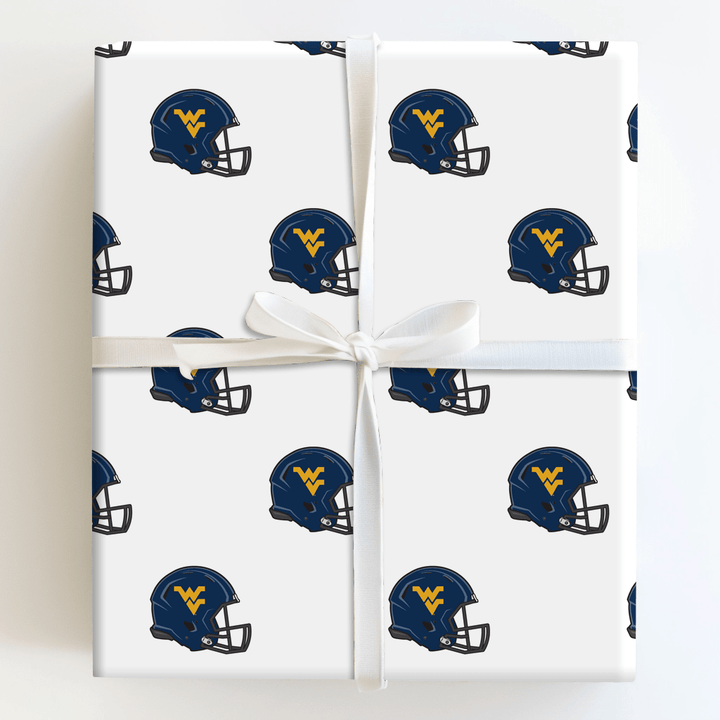 WVU Helmet - Wrapping Paper - Aspen & Arlo