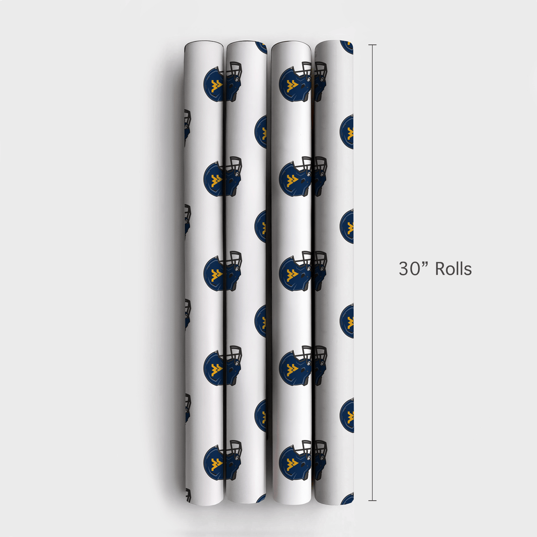 WVU Helmet - Wrapping Paper - Aspen & Arlo