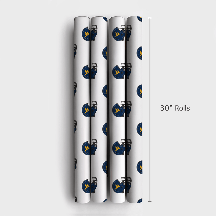 WVU Helmet - Wrapping Paper - Aspen & Arlo