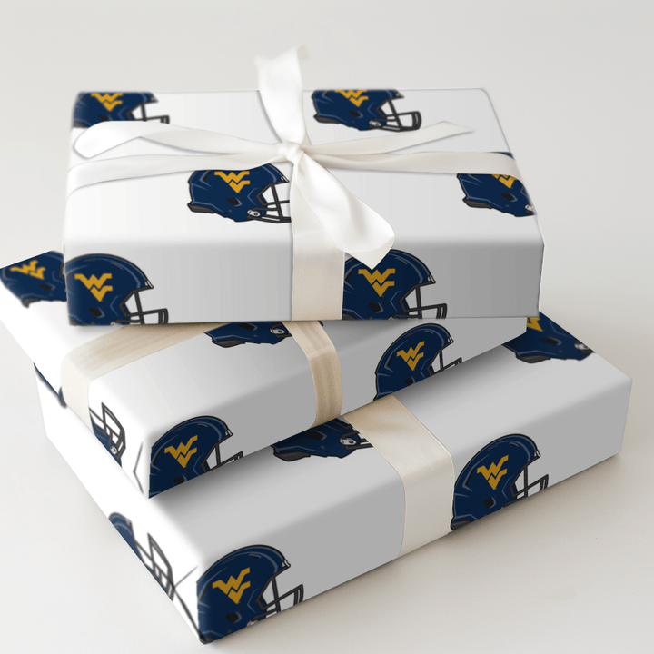 WVU Helmet - Wrapping Paper - Aspen & Arlo