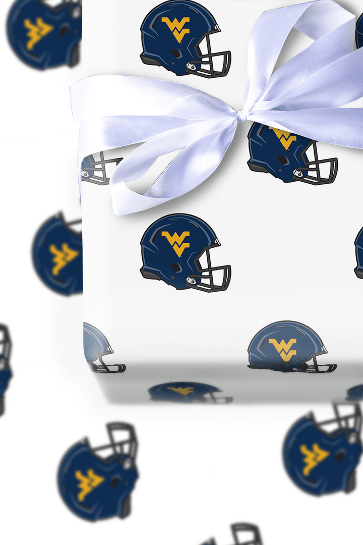 WVU Helmet - Wrapping Paper - Aspen & Arlo
