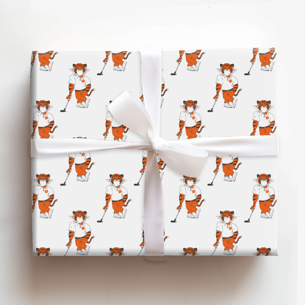 Swinging Tiger - Wrapping Paper - Aspen & Arlo