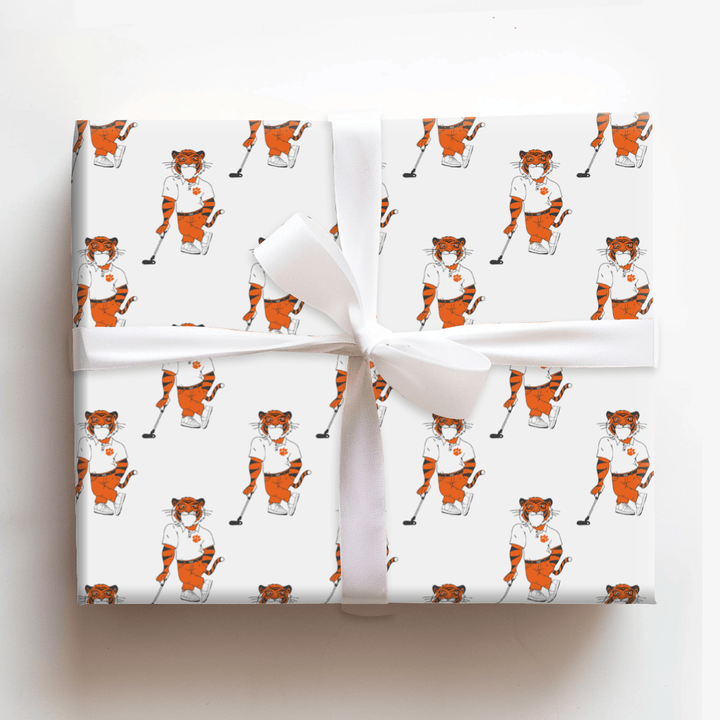 Swinging Tiger - Wrapping Paper - Aspen & Arlo