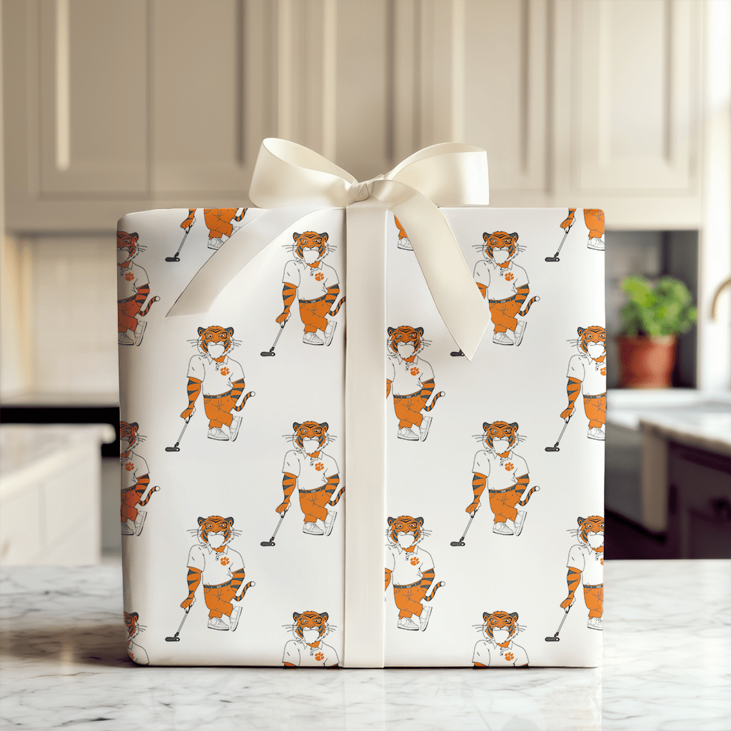 Swinging Tiger - Wrapping Paper - Aspen & Arlo