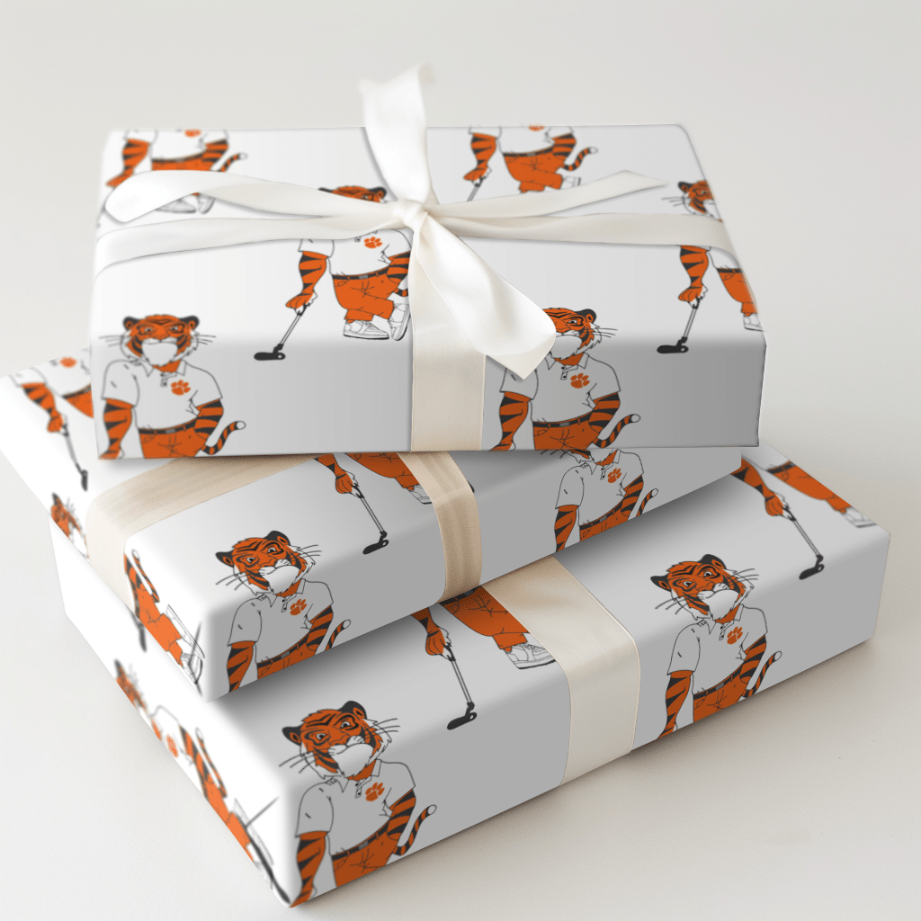 Swinging Tiger - Wrapping Paper - Aspen & Arlo