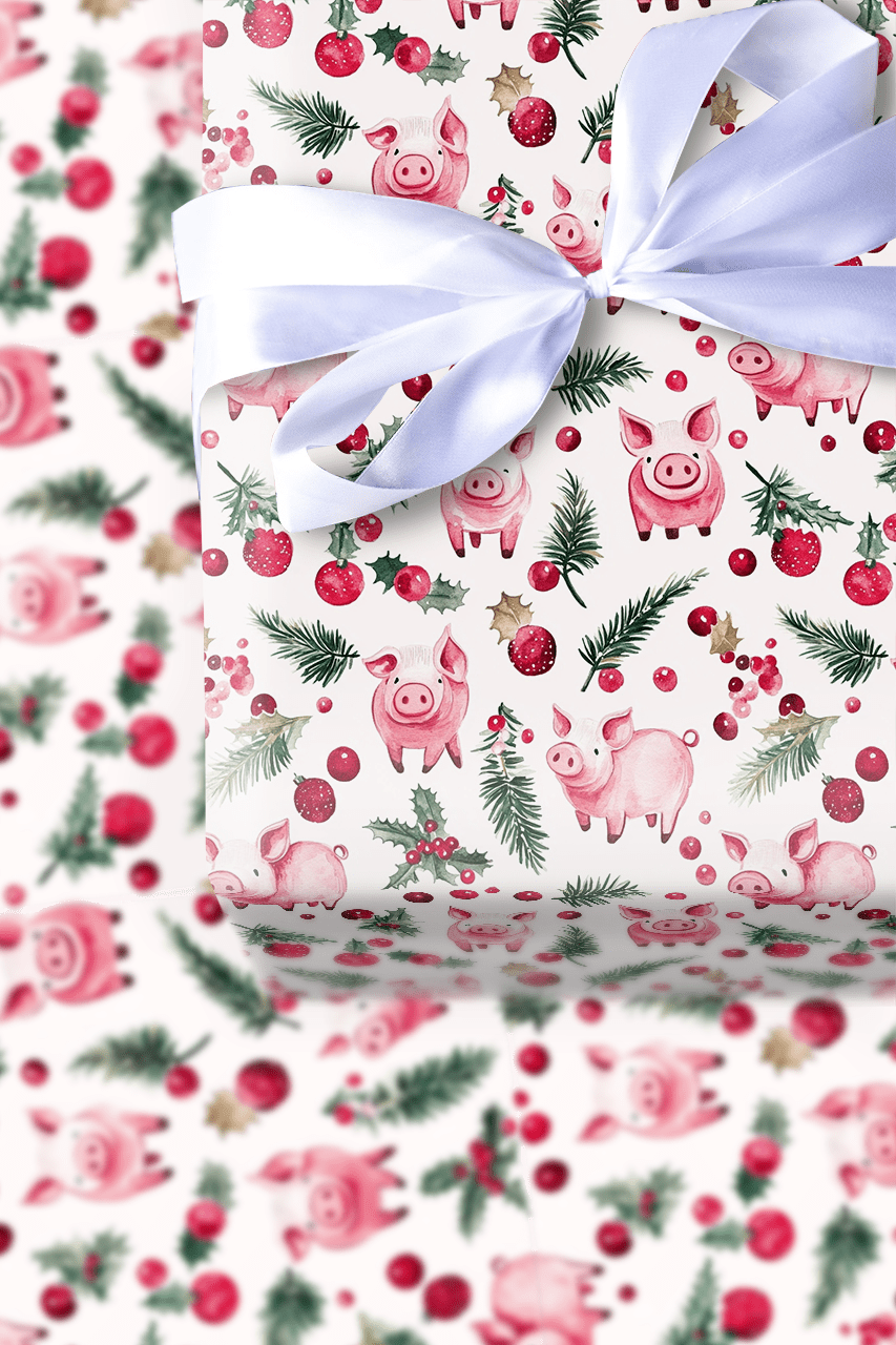 Piggy Polar - Wrapping Paper - Aspen & Arlo