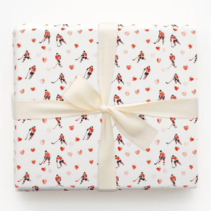 Hockey Love Me - Wrapping Paper - Aspen & Arlo