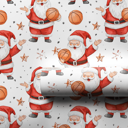 Hoops and Ho Ho Hos - Wrapping Paper - Aspen & Arlo