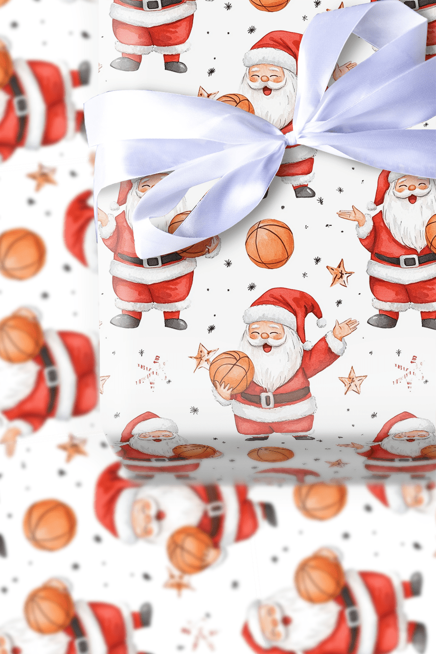 Hoops and Ho Ho Hos - Wrapping Paper - Aspen & Arlo