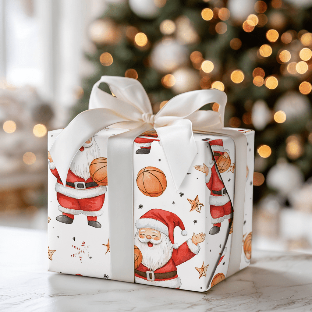 Hoops and Ho Ho Hos - Wrapping Paper - Aspen & Arlo