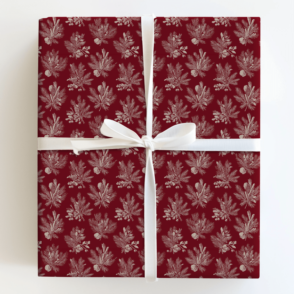 Scarlet Toile - Wrapping Paper - Aspen & Arlo