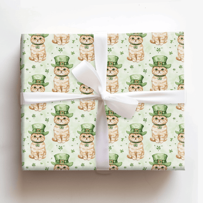 Leprechaun Scottish Fold - Wrapping Paper - Aspen & Arlo