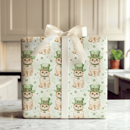 Leprechaun Scottish Fold - Wrapping Paper - Aspen & Arlo