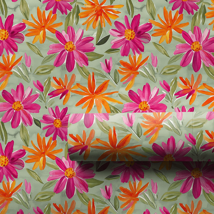 Blooming in Brilliant - Wrapping Paper - Aspen & Arlo