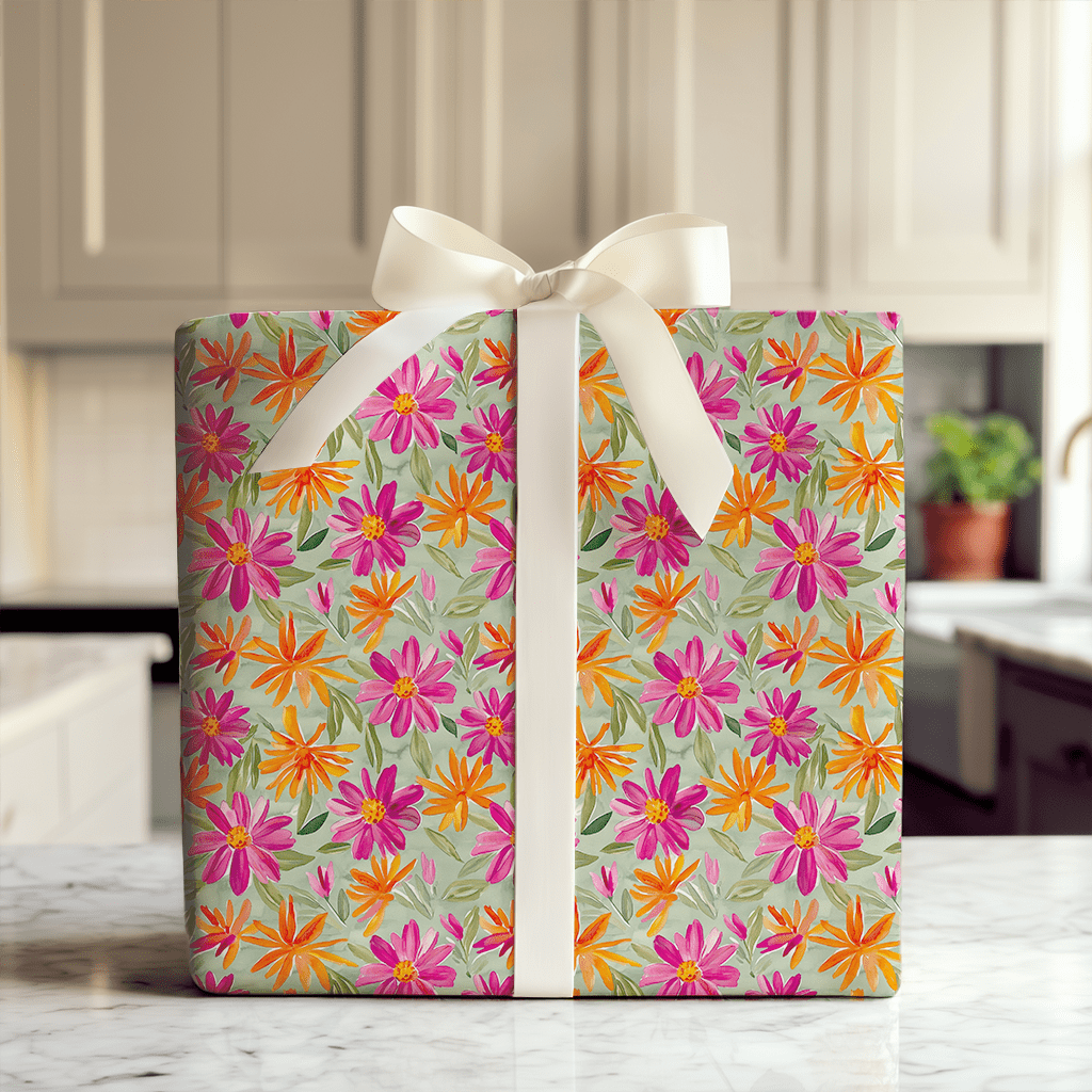 Blooming in Brilliant - Wrapping Paper - Aspen & Arlo