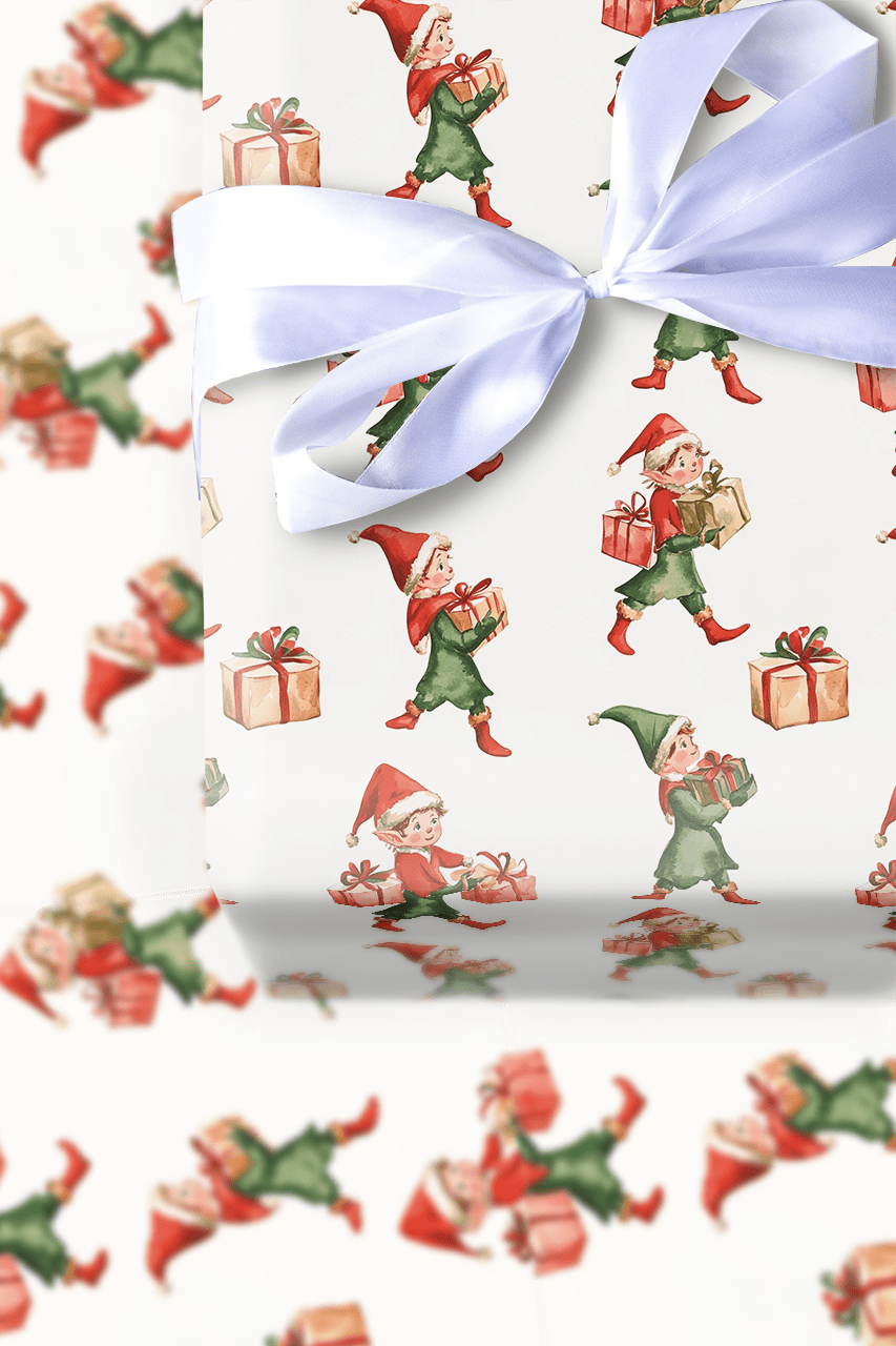 Elfin the Mood - Wrapping Paper - Aspen & Arlo