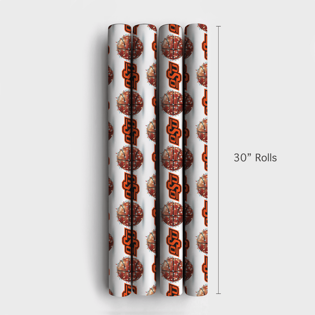 Holiday Hoops Cowboys - Wrapping Paper - Aspen & Arlo