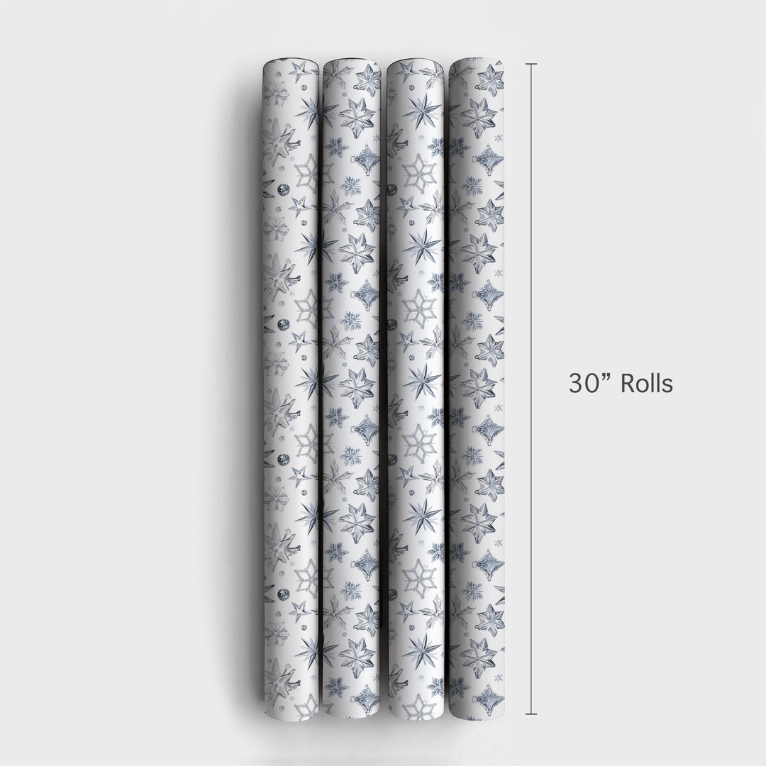 Silver Snowflake - Wrapping Paper - Aspen & Arlo