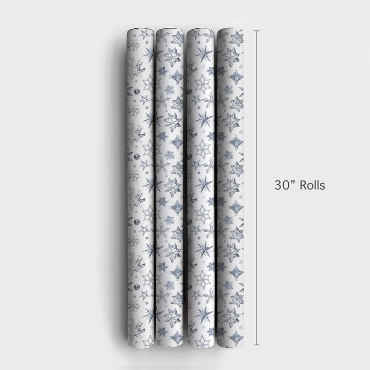 Silver Snowflake - Wrapping Paper - Aspen & Arlo