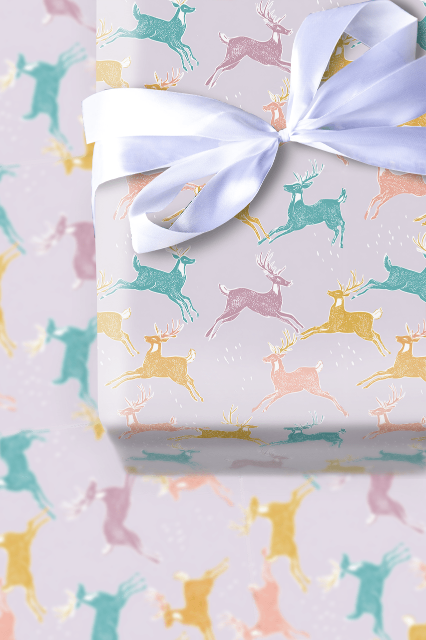 Pastel Prancers - Wrapping Paper - Aspen & Arlo