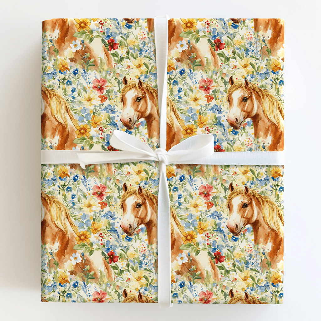 Garden Day with the Haflinger - Wrapping Paper - Aspen & Arlo