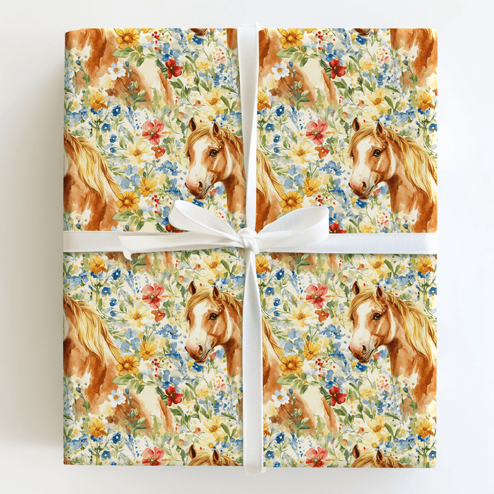 Garden Day with the Haflinger - Wrapping Paper - Aspen & Arlo