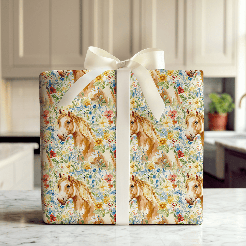 Garden Day with the Haflinger - Wrapping Paper - Aspen & Arlo