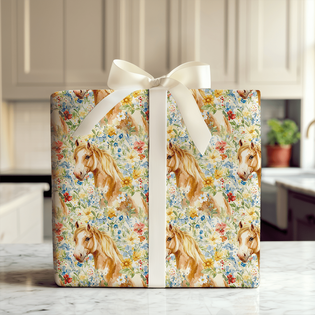 Garden Day with the Haflinger - Wrapping Paper - Aspen & Arlo