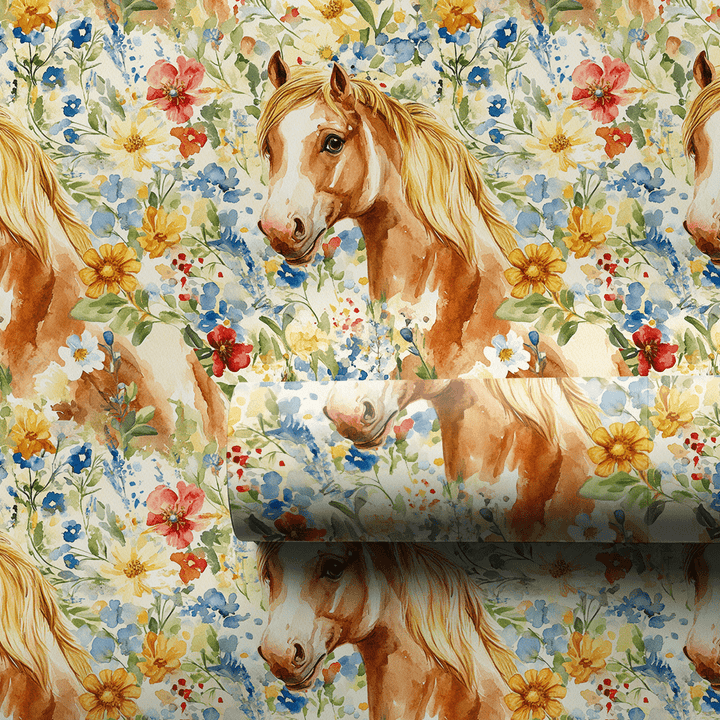 Garden Day with the Haflinger - Wrapping Paper - Aspen & Arlo