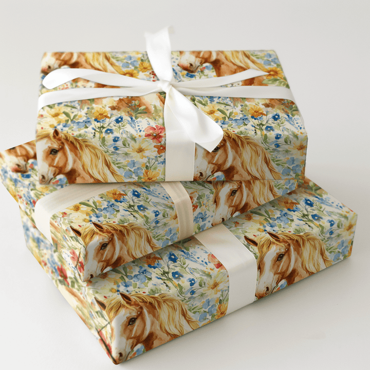 Garden Day with the Haflinger - Wrapping Paper - Aspen & Arlo