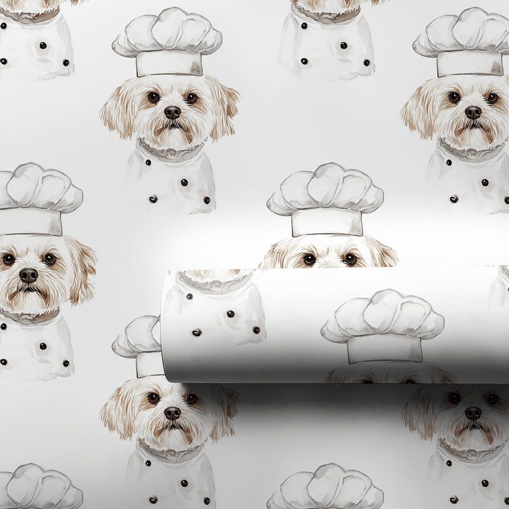 Cooking with the Maltese - Wrapping Paper - Aspen & Arlo
