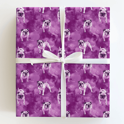 Plum Bulldogs - Wrapping Paper - Aspen & Arlo