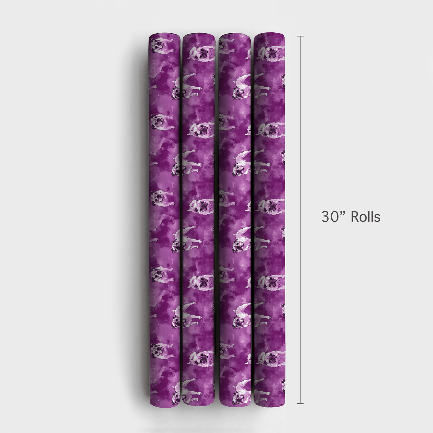 Plum Bulldogs - Wrapping Paper - Aspen & Arlo