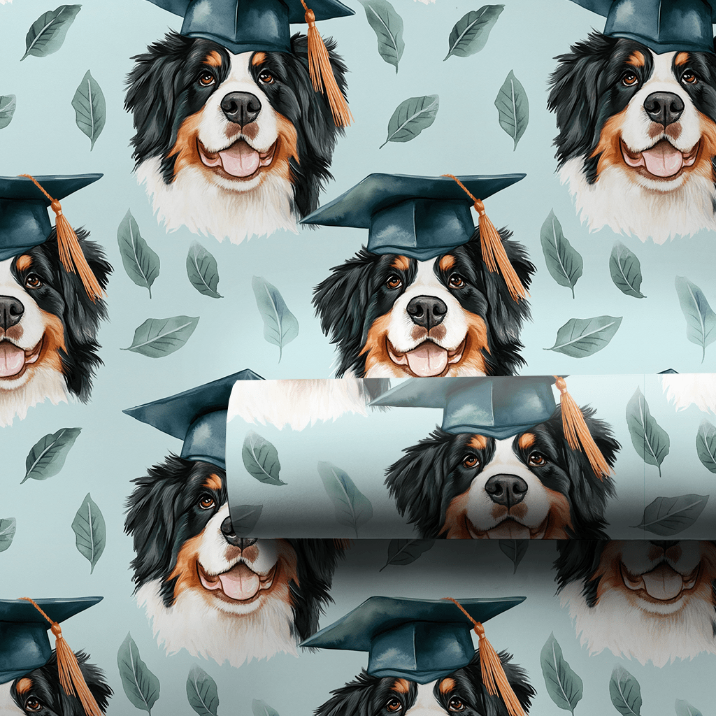Bernese Mountain Graduate - Wrapping Paper - Aspen & Arlo