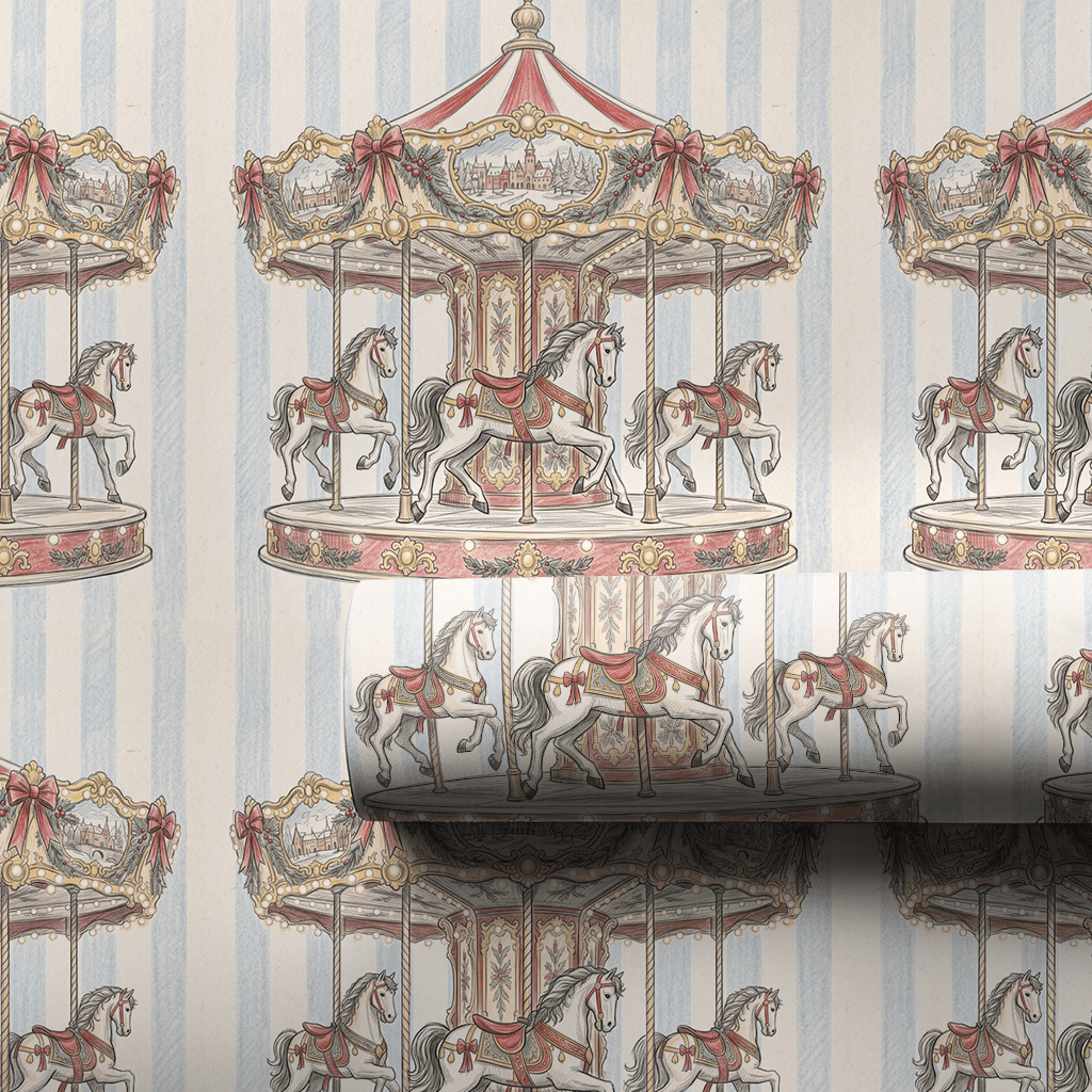 The Gilded Carousel - Wrapping Paper - Aspen & Arlo