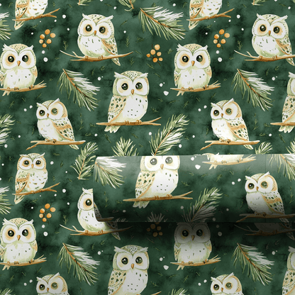 Owl Be Home for Christmas - Wrapping Paper - Aspen & Arlo