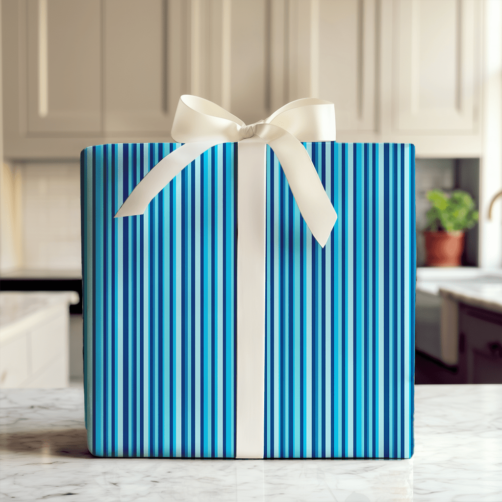 Bright Blue Mixed - Wrapping Paper - Aspen & Arlo