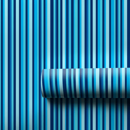 Bright Blue Mixed - Wrapping Paper - Aspen & Arlo