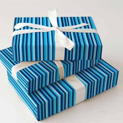 Bright Blue Mixed - Wrapping Paper - Aspen & Arlo