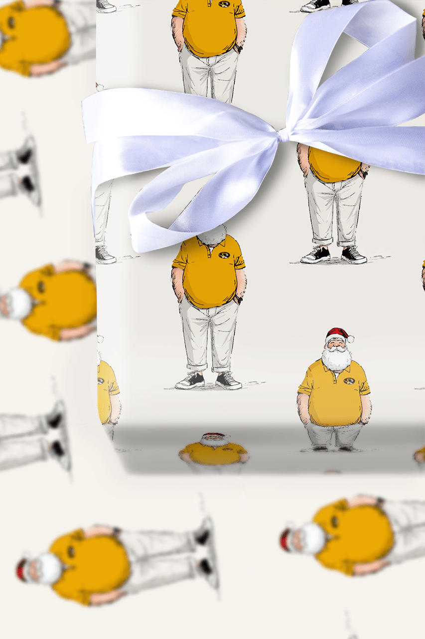 Mizzou Santa Polo - Wrapping Paper - Aspen & Arlo