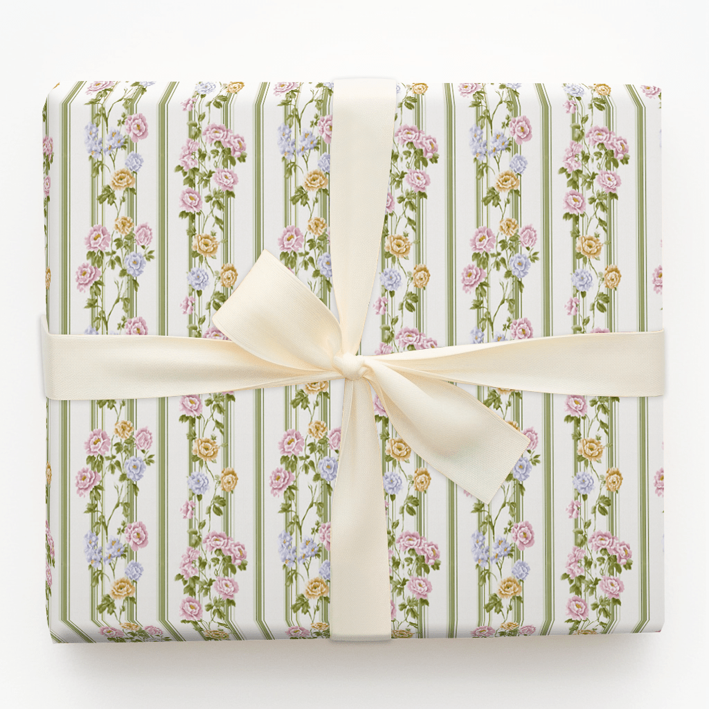 Rosette Stripes - Wrapping Paper - Aspen & Arlo