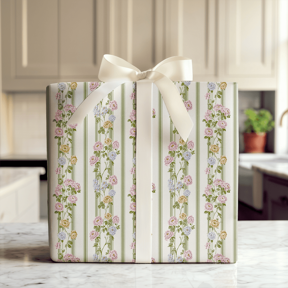 Rosette Stripes - Wrapping Paper - Aspen & Arlo