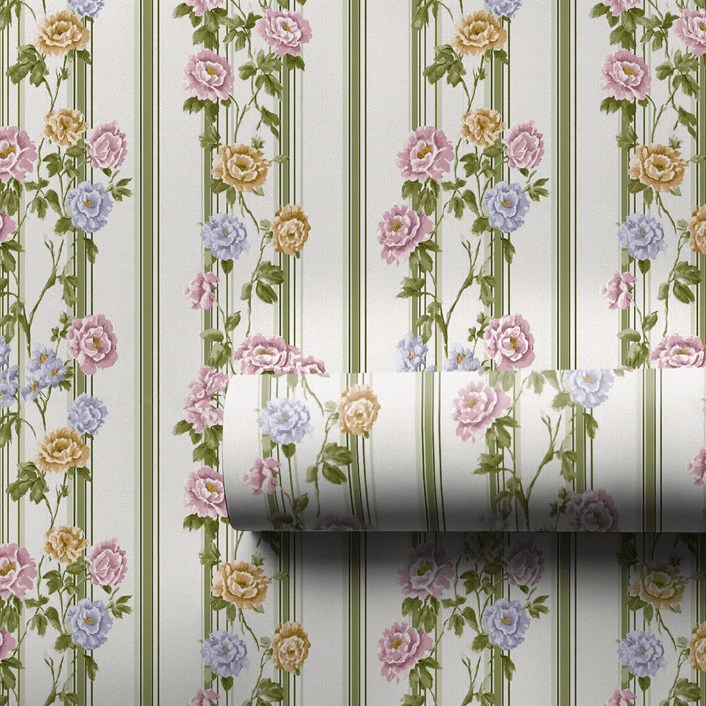 Rosette Stripes - Wrapping Paper - Aspen & Arlo