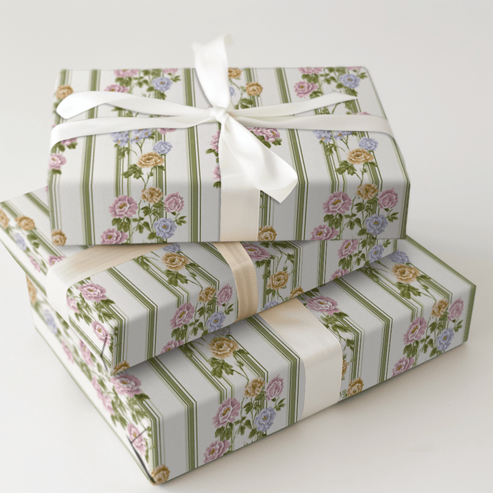 Rosette Stripes - Wrapping Paper - Aspen & Arlo
