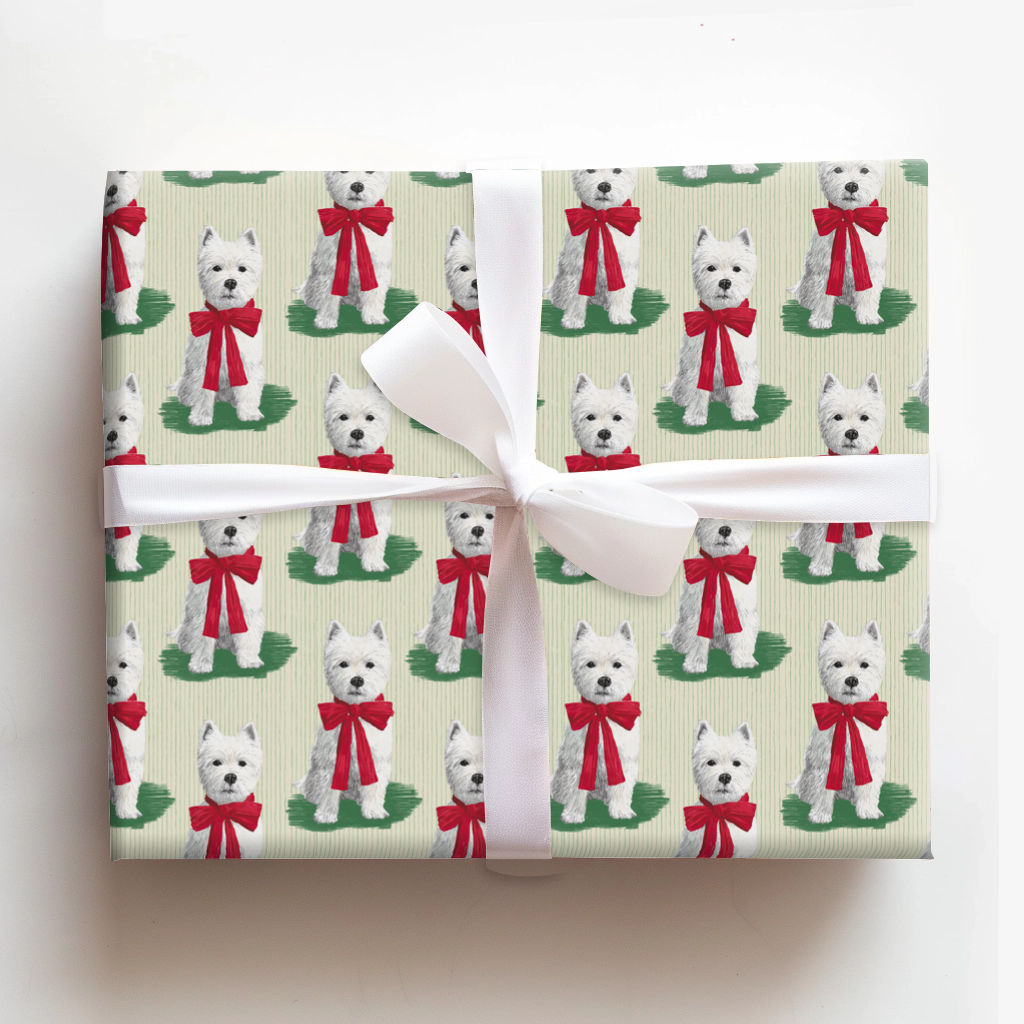 Westie Holiday Stripes